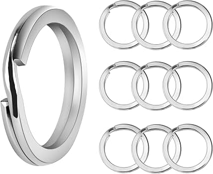 二重リング #15×15 ハンドメイド　キーホルダー　DIY シルバー10個 Amazon.co.jp: ナスカン 二重リング キーホルダー 15セット 38mm
